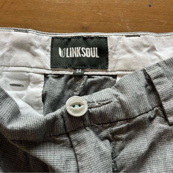 LinkSoul Men’s Golf Gray Shorts - size 34 - Picture 7 of 7